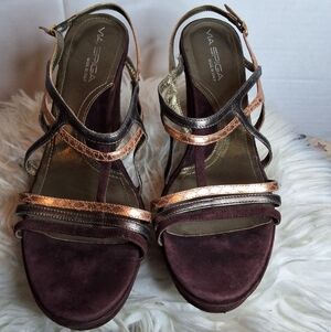 Via Spiga metallic wedge sandals 10‎